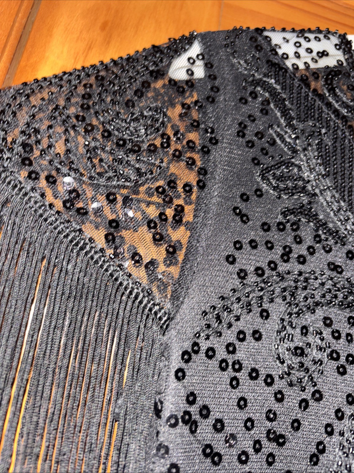 Flapper Dress Black Size 6 PrettyGuide ’20s Sequin Beaded Cocktail