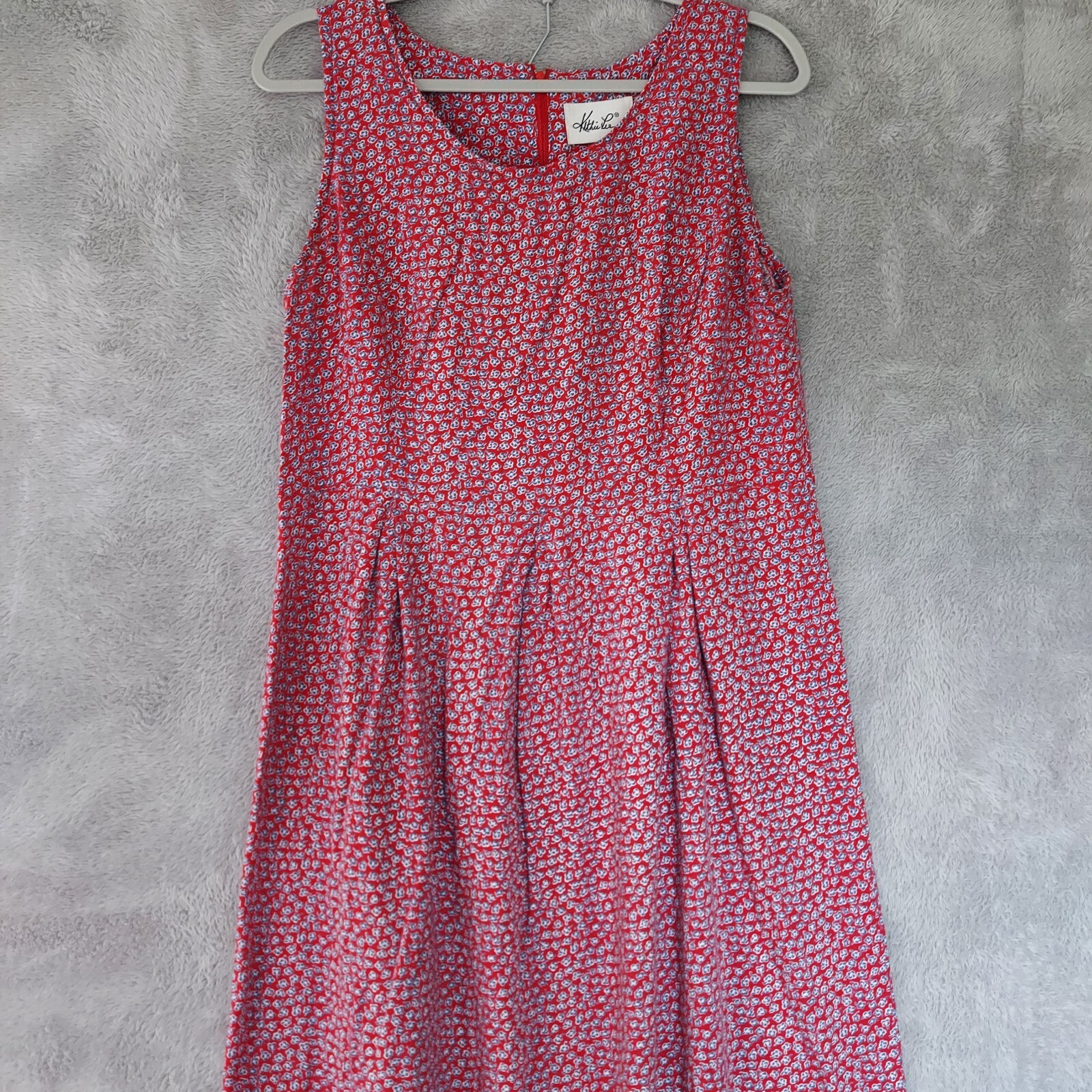 Vintage Kathie Lee Womens Dress Tank Size 14 Floral Rayon USA Summer Beachwear