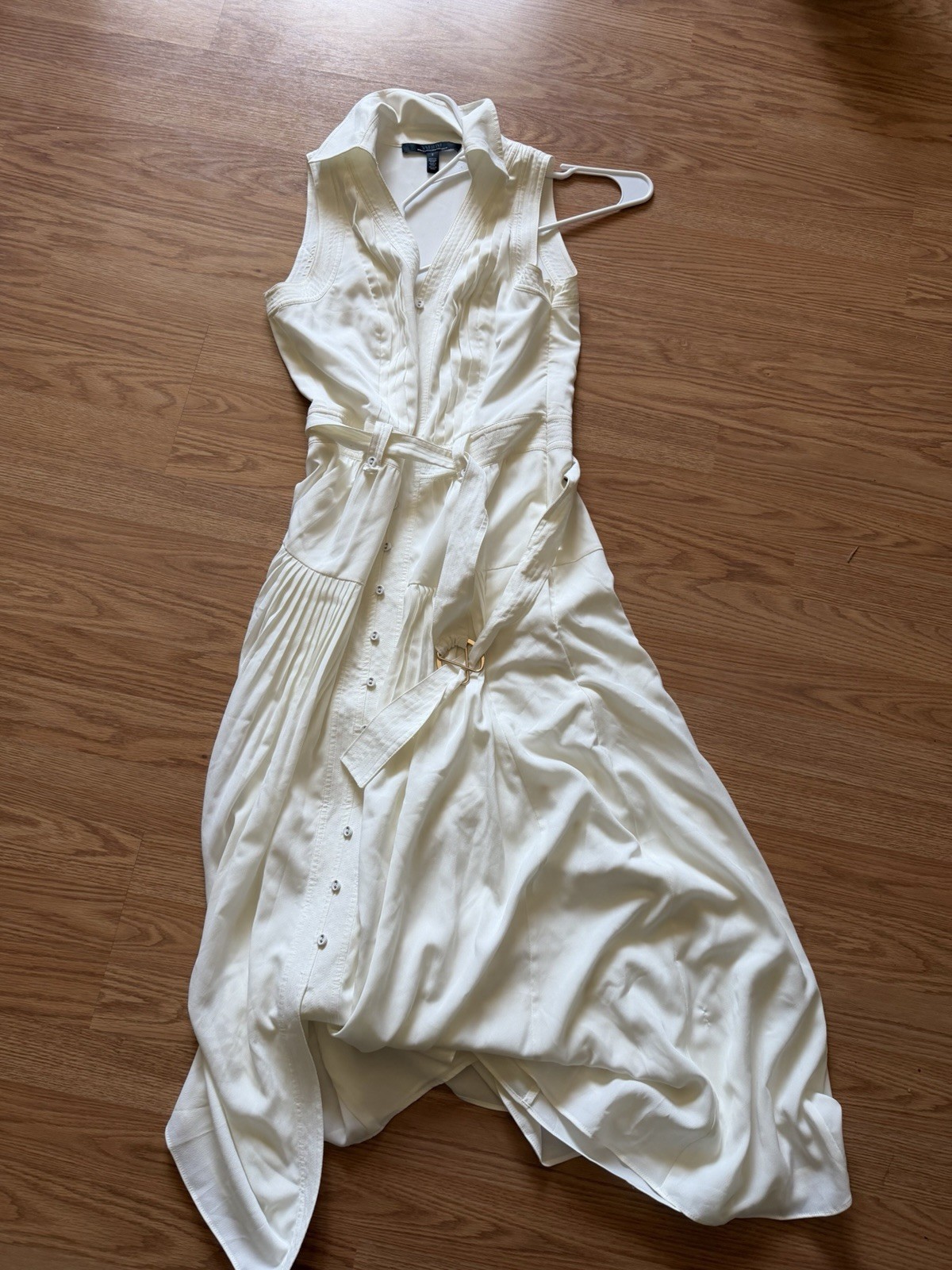 WHBM Sleeveless Utility Collar Midi Dress Size 2