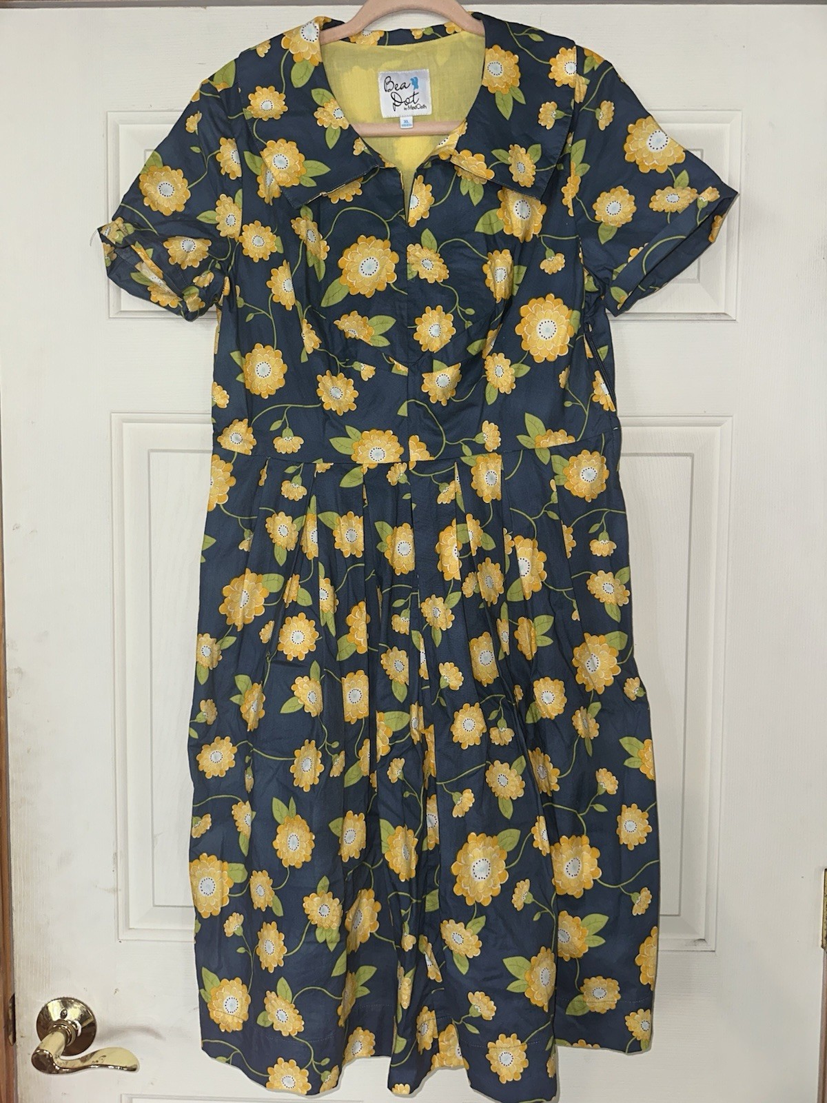 ModCloth Bea & Dot XL Floral Retro Dress Summer Resort Cottagecore Sunflower