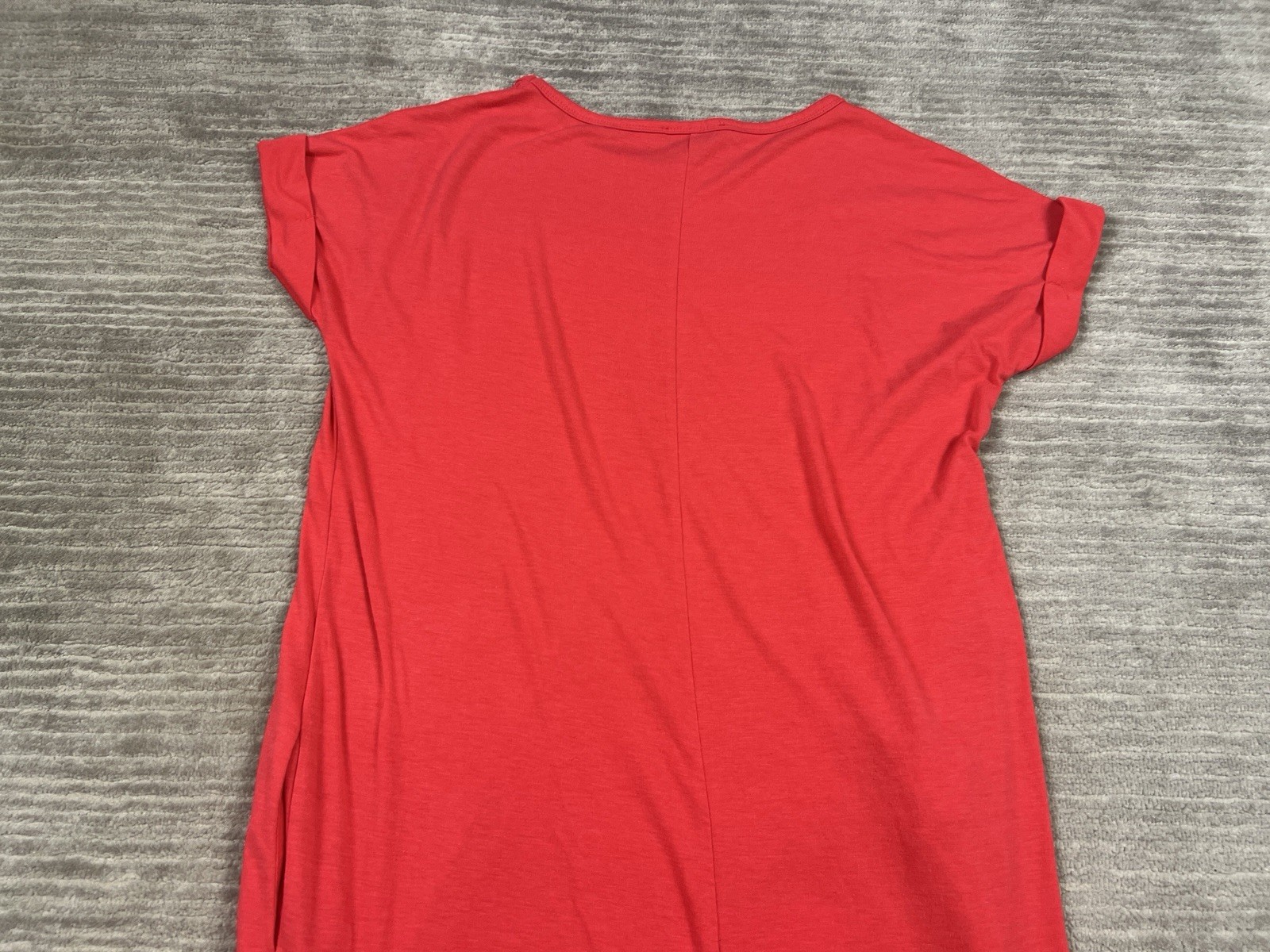 Shop Basic USA Dress Womens Medium OrangeShort Sleeve Pockets Shift T-Shirt Mini