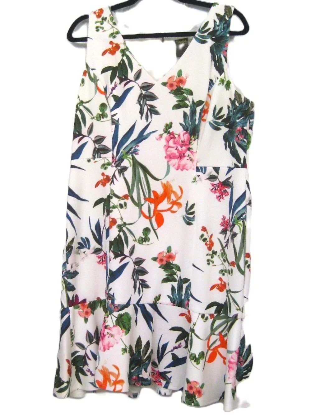 Taylor Petite Dress Floral Flutter Hem – Size 12P New w/Tags