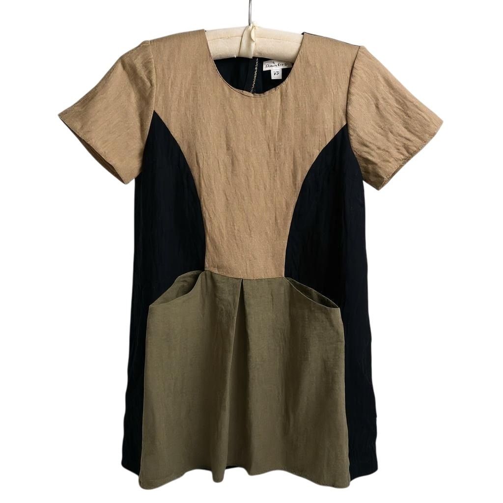 NEW Cousin Earl Women’s XS Colorblock Short Dress Multicolor Pockets – CJ