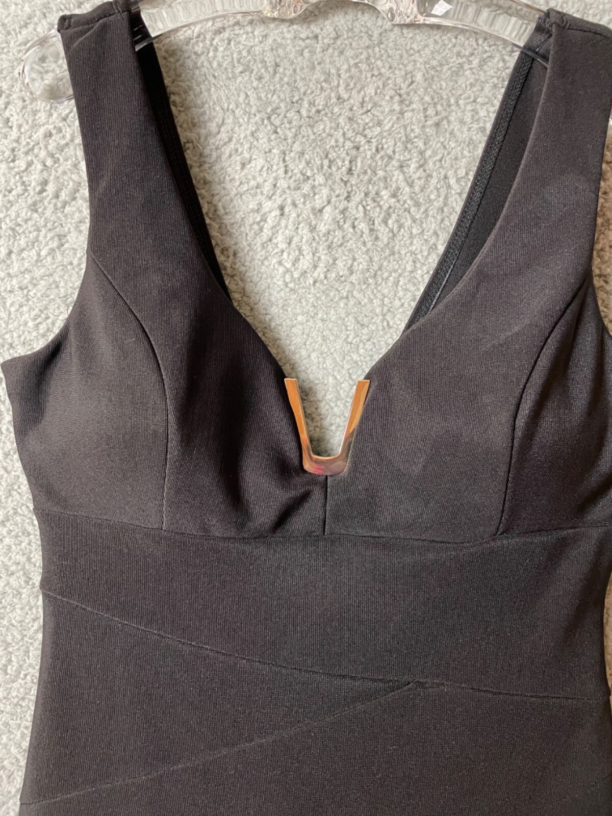 Emerald Sundae Womens Dress M Black Built-in Bra Stretchy Sheath Cocktail Sexy