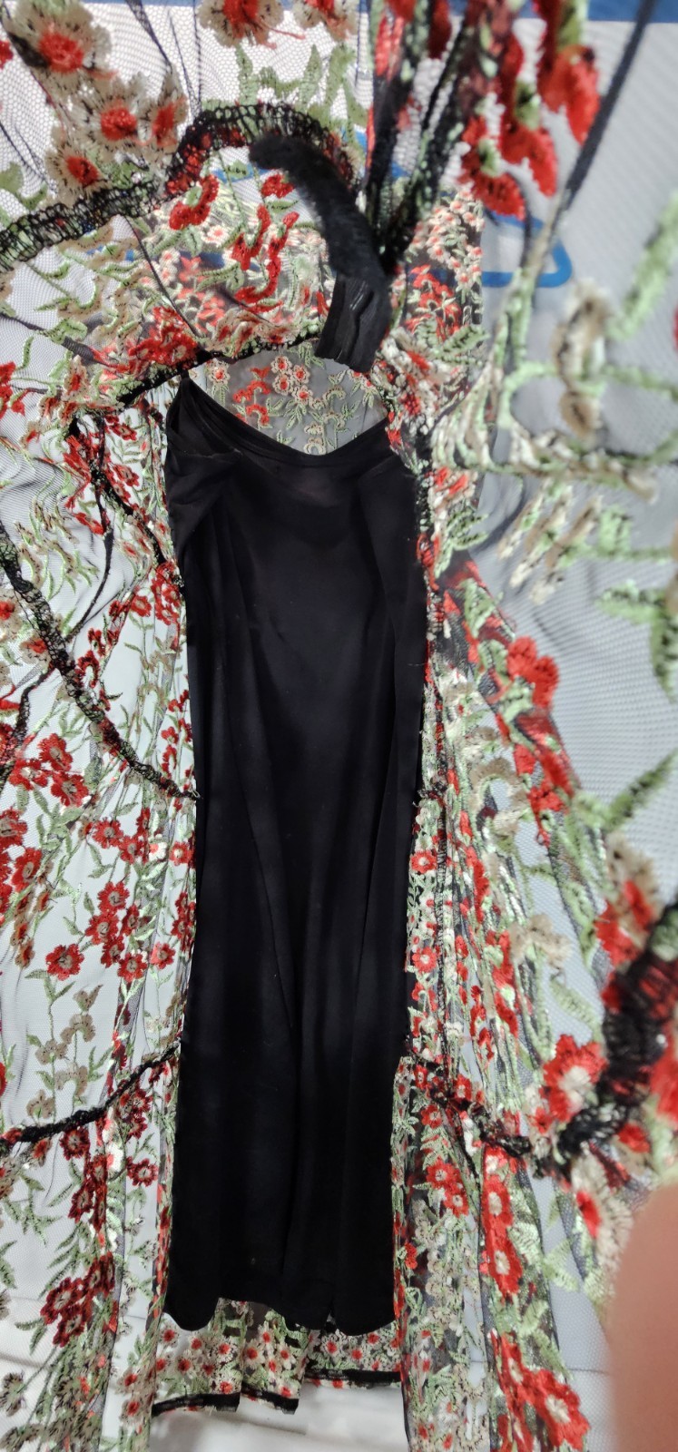 Anthropologie HD in Paris Embroidered Emilia Dress Floral Mesh Midi US 12