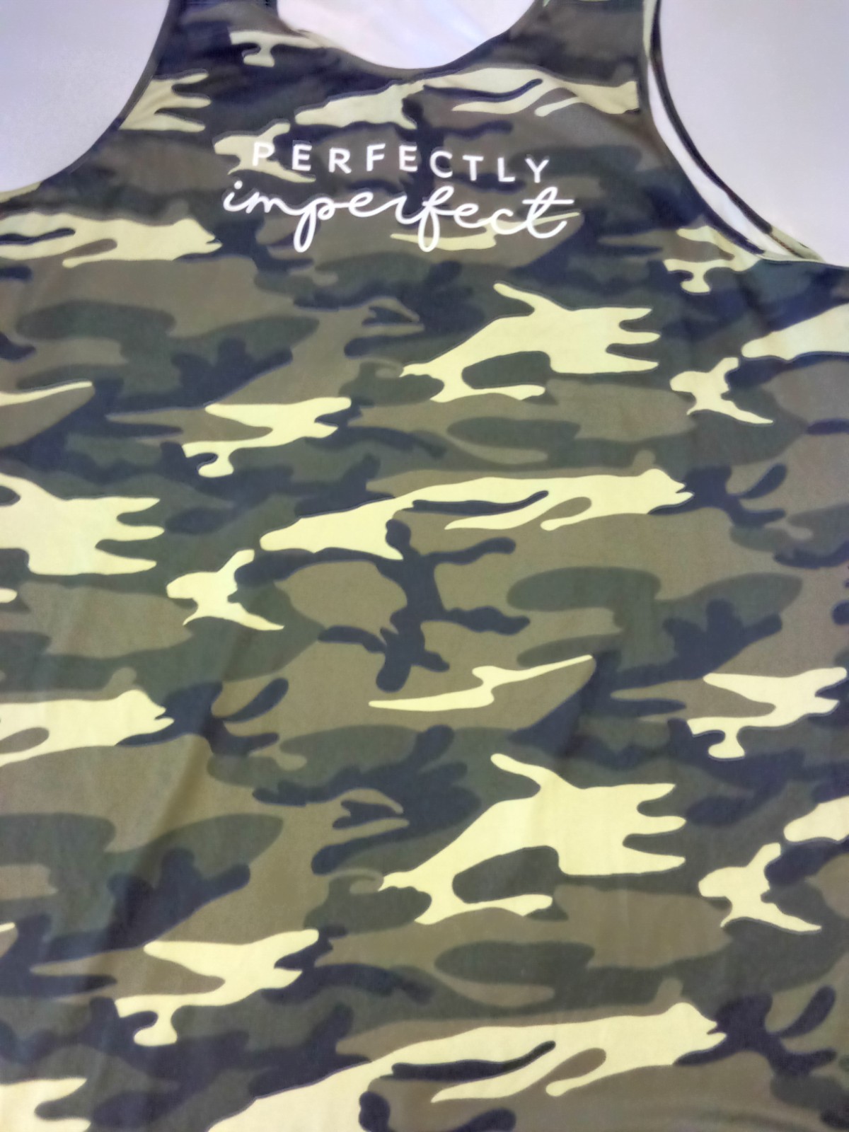 New Women’s Plus Size Green Camo & Letter Print Tank Casual Sleeveless Dress