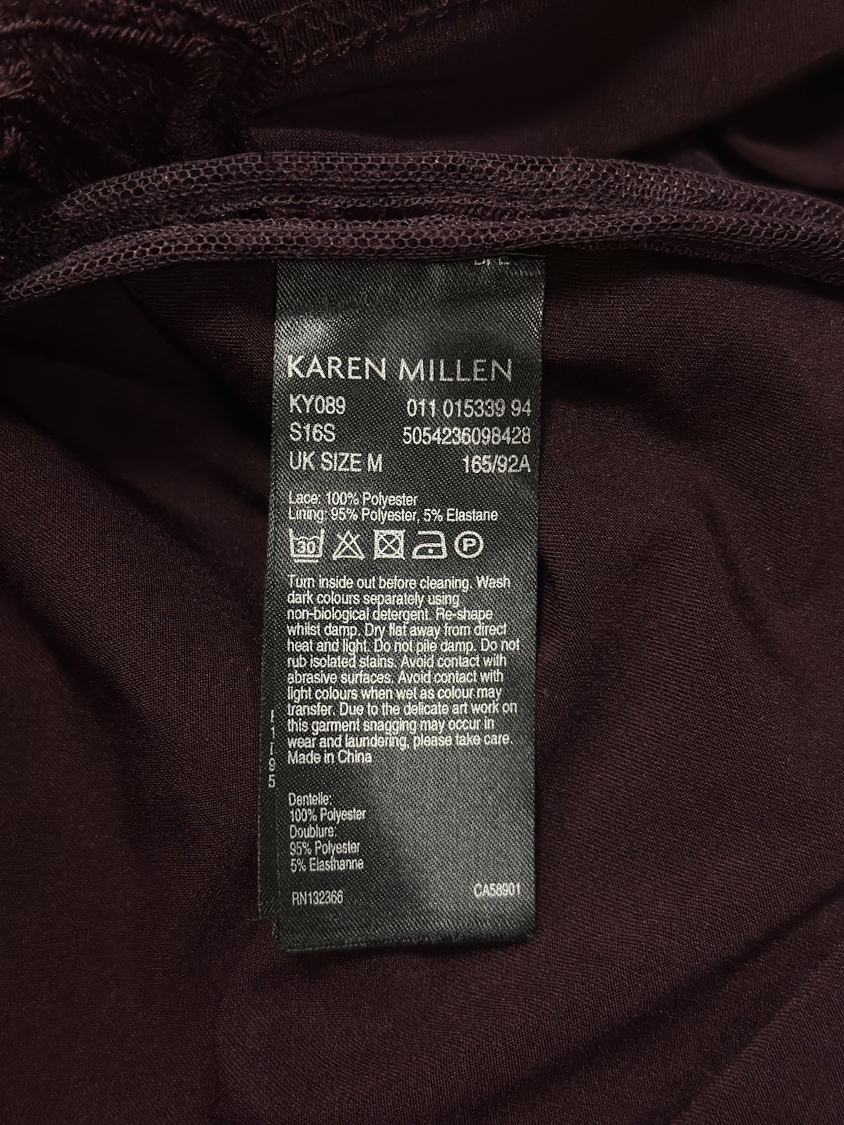 Karen Millen Plum Floral Lace Shift Dress, Size M (UK 12), Elegant Sleeveless