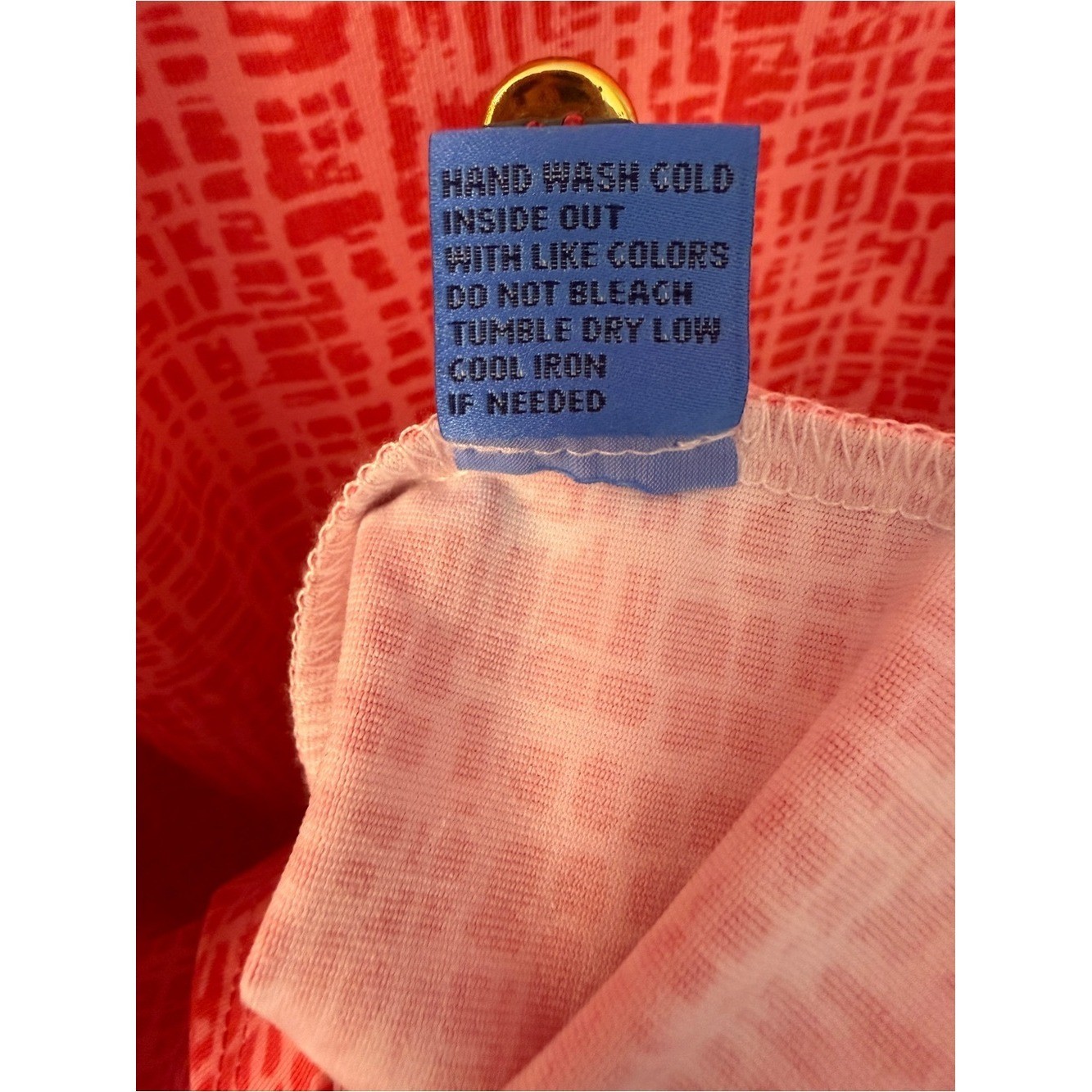 J McLaughlin Lawrence Dress in Cross Hachure Coral/Light Coral Catalina size L