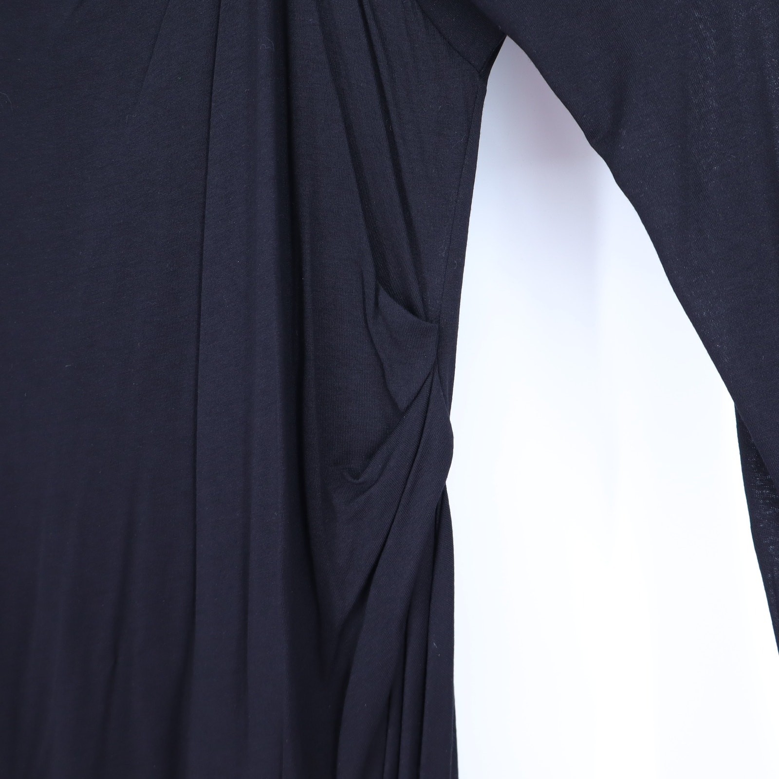 HELMUT LANG Asymmetric Mini Dress NWT Black Twisted Long Sleeve Women’s M