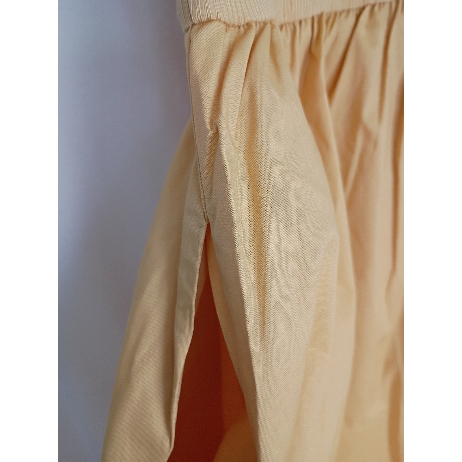 Nine Britton Mustard Yellow Ribbed Mixed Media Maxi Dress NWT Fits S/M