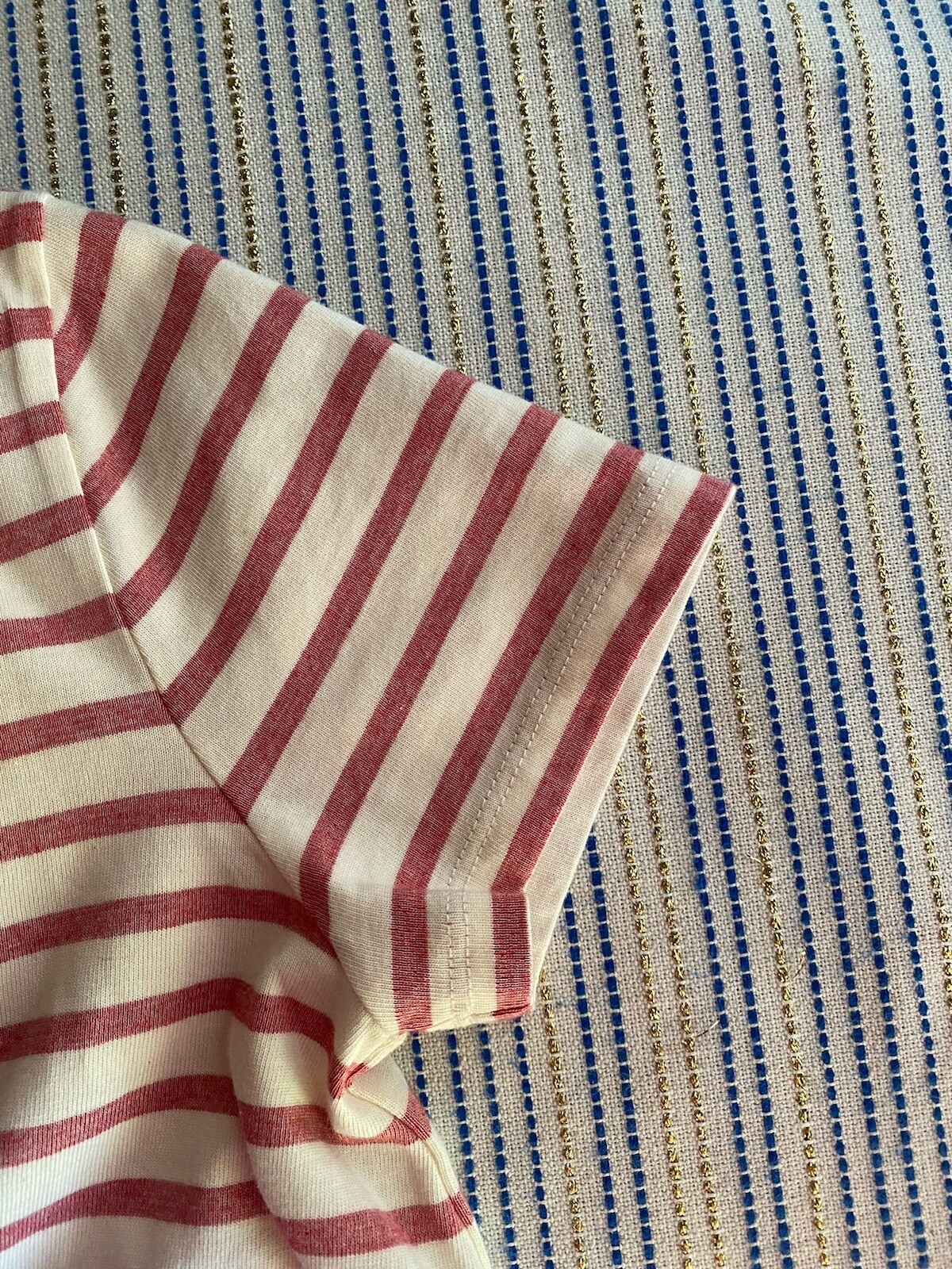 Madewell Mini Dress Muted Red/Cream Striped Retreat T-Shirt Sz XS NWT