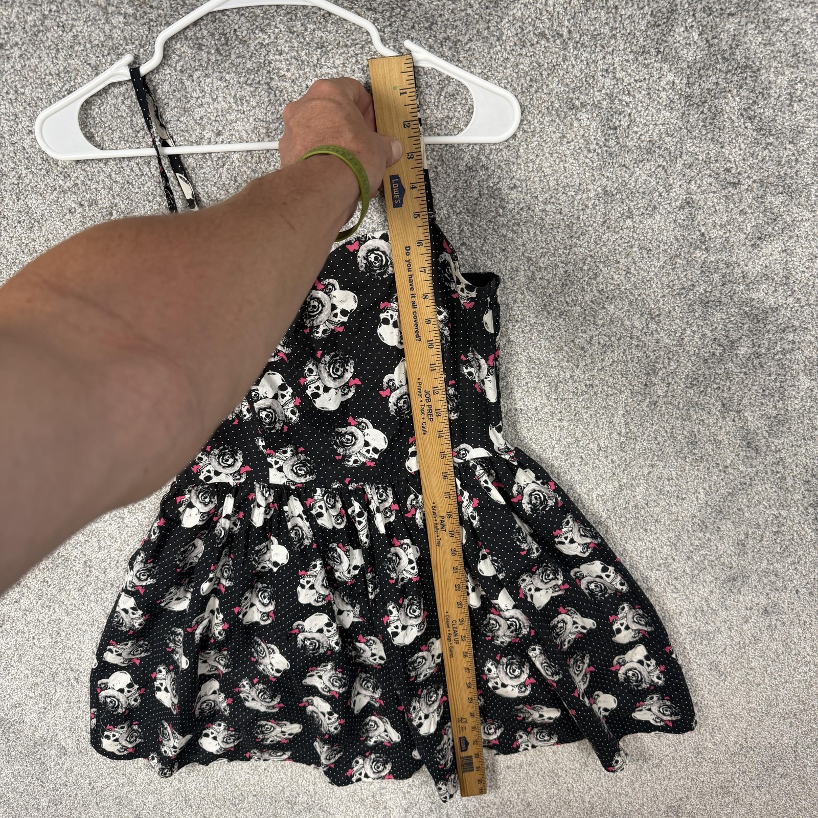 Hot Topic Fit & Flare Sundress XL Black Skull Print Goth Halloween Punk Rock