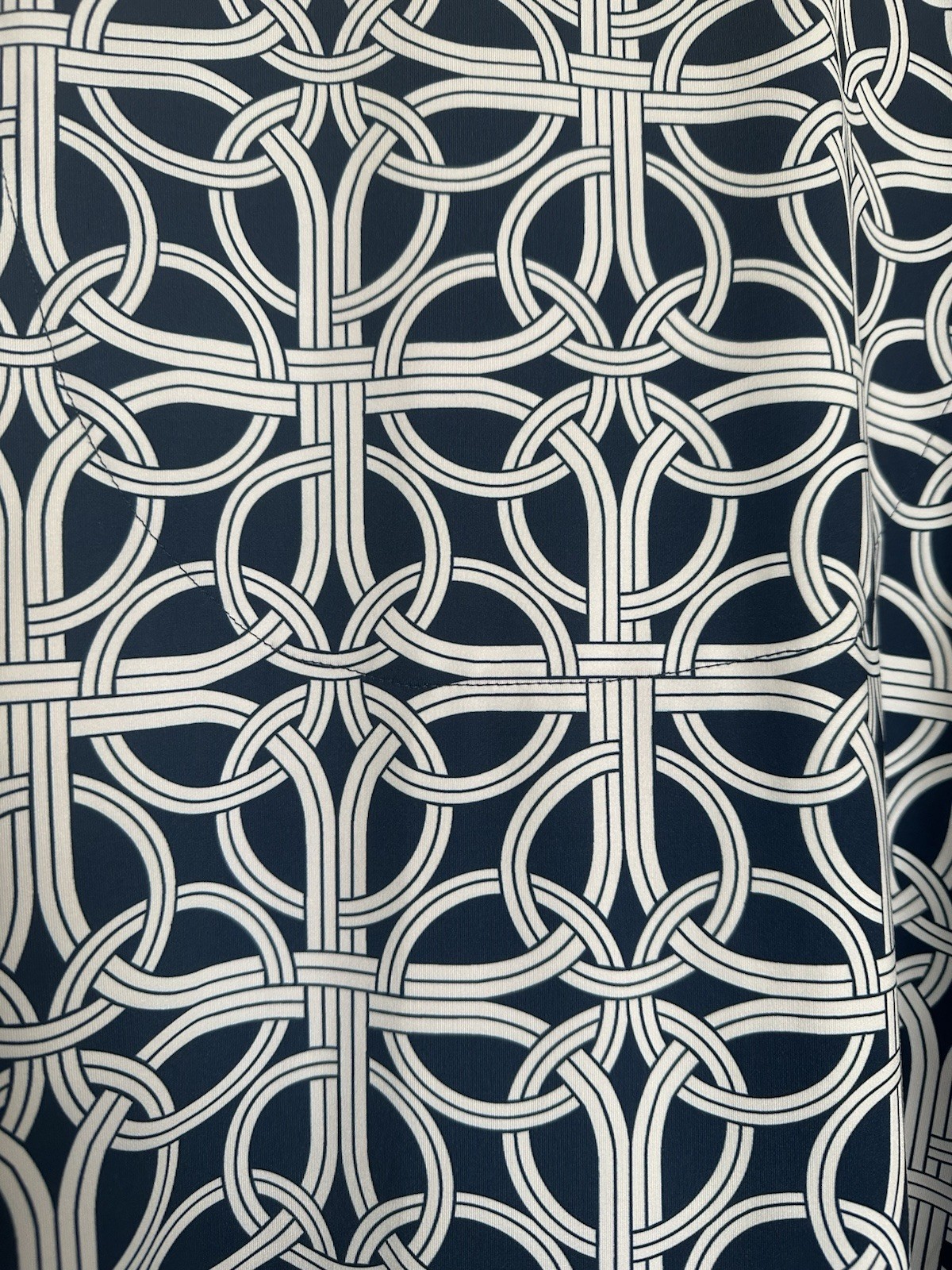 GRETCHEN SCOTT Blue White Swagger Dress 16 Goddess XXL Ring Toss Print