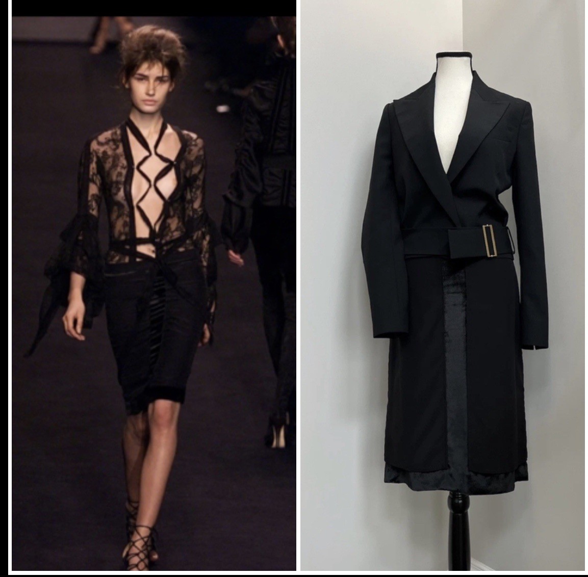 Vintage Tom Ford For Yves Saint Laurent Skirt Runway F/W 2002 Size FR 40