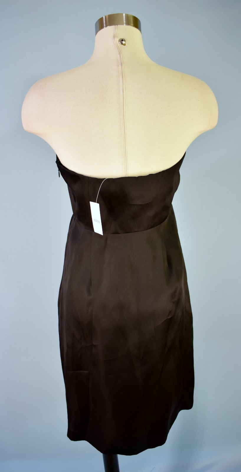 NWT J. CREW Black 100% Silk Strapless Pleated Ruffle Cocktail Dress 6 Women’s