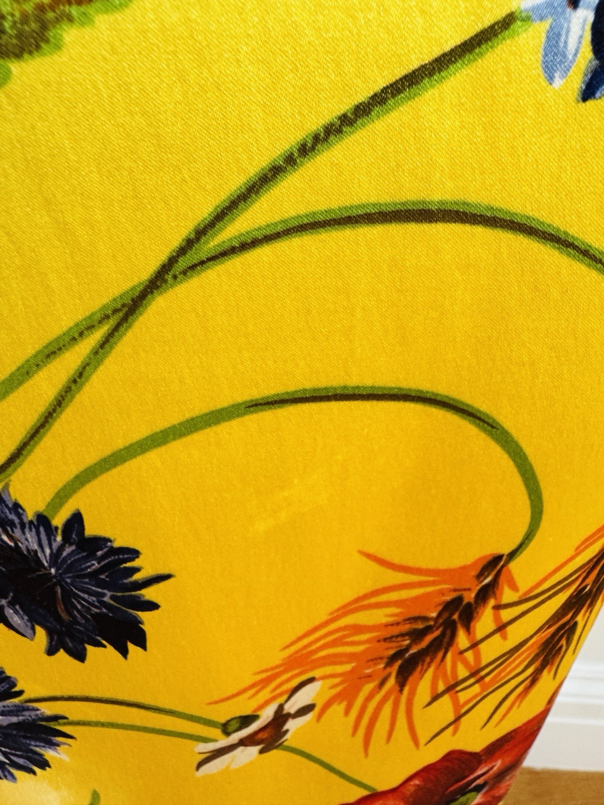Rare Vintage 1990s Dolce + Gabbana Yellow Silk Floral Stretch Corset Dress Gown