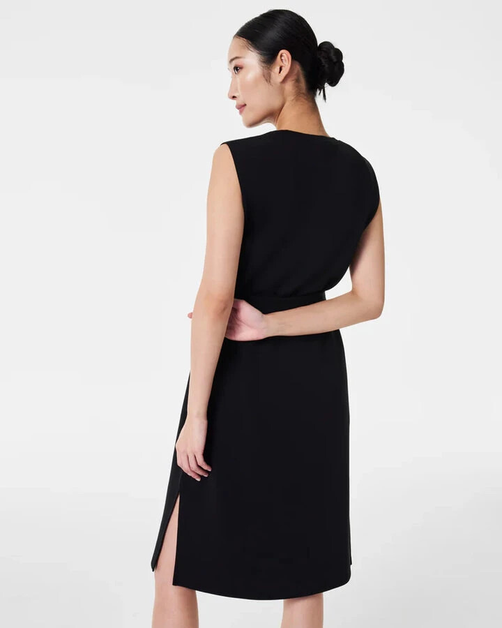 SPANX AirEssentials Black Tie Waist Butter Soft Stretch Knit Tank Dress XL 14/16