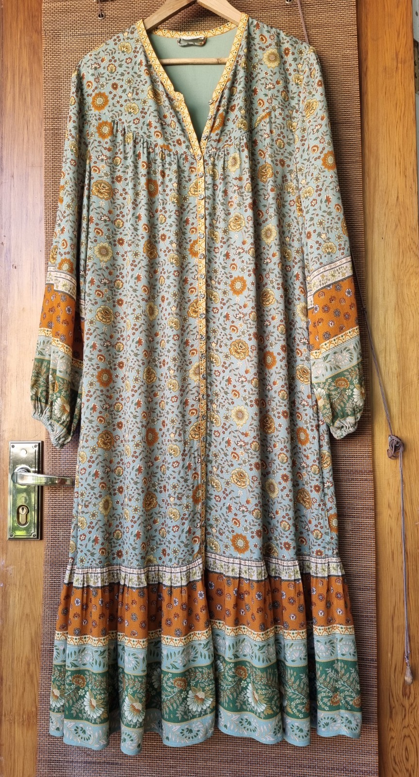 🦋Spell And The Gypsy L Lady Untamed Button Thru Gown With Tie EXC