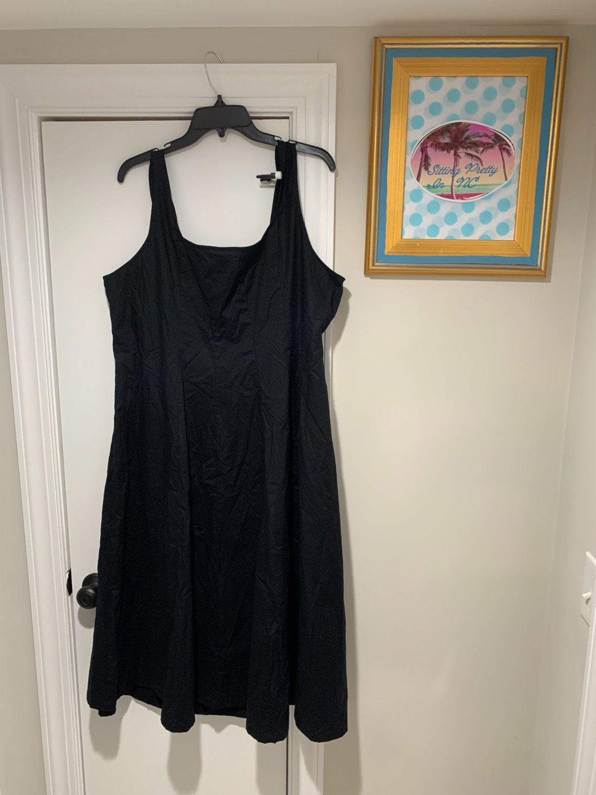 Ava & Viv A-line Tank Dress Womens Size 24 Black Classic Cute Cotton Staple