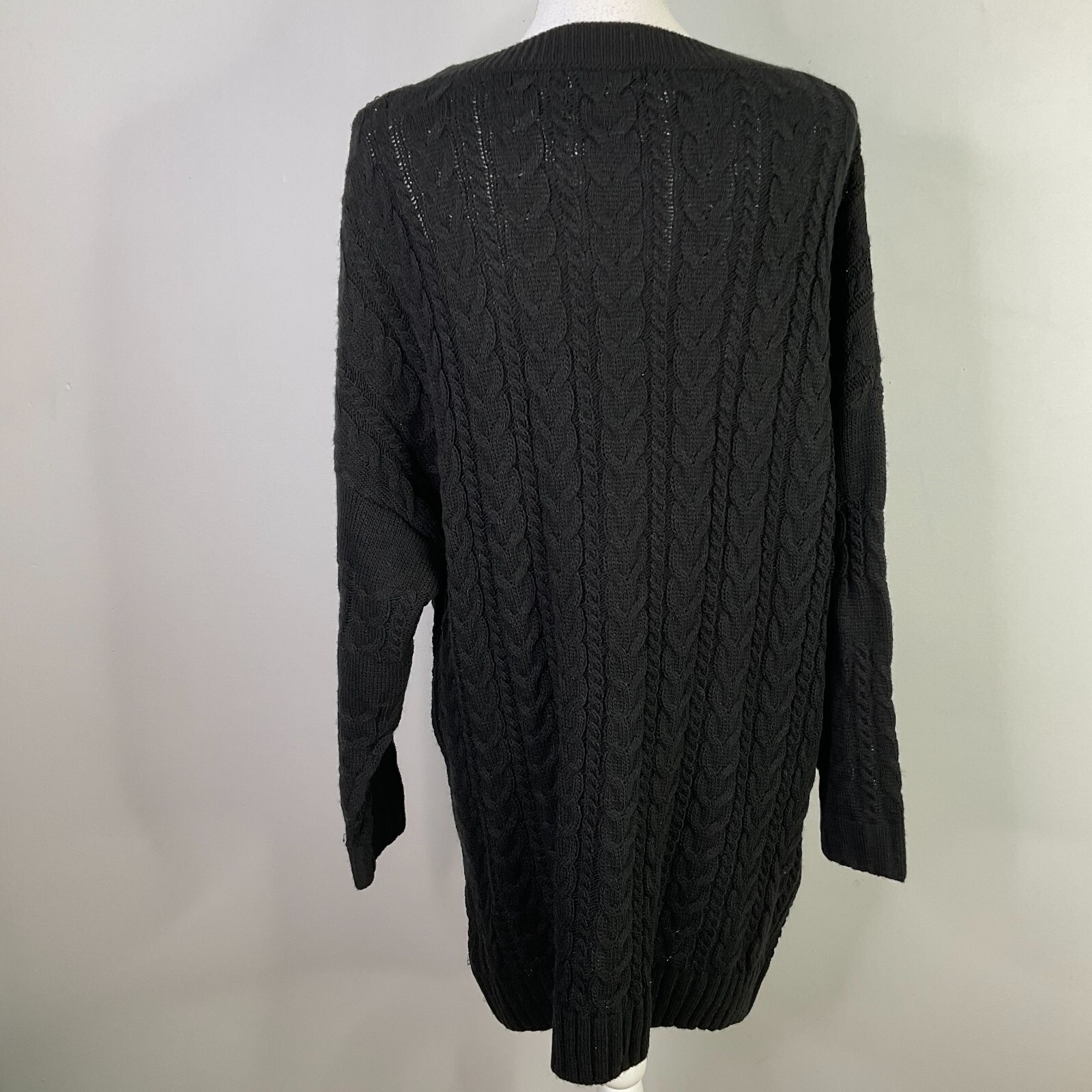 BB DAKOTA Miss Mood Long Sleeve Sweater Dress Womens Small Acrylic Wool Black