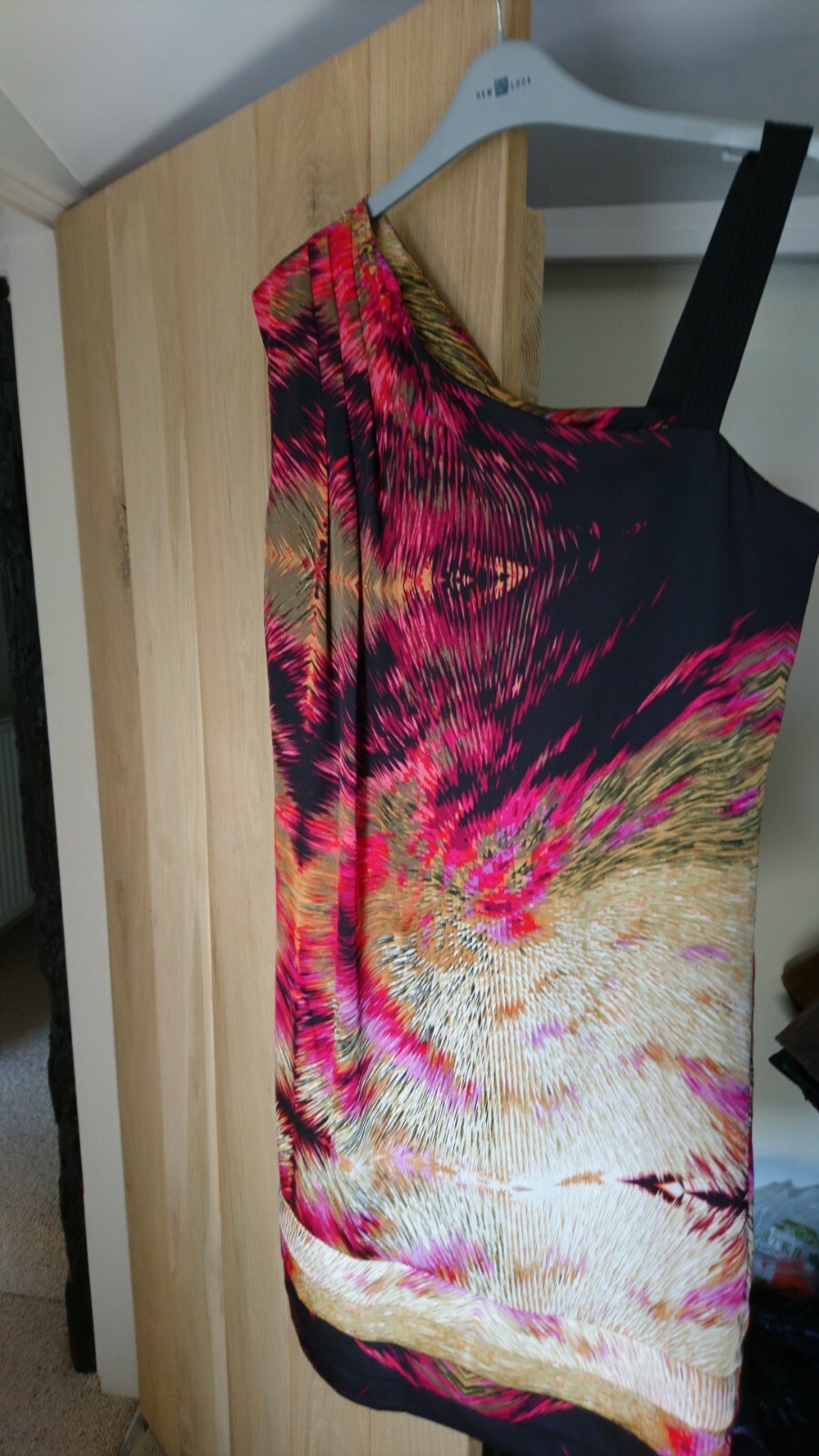 JASPER CONRAN-DESIGNER DRAPE & PLEAT DETAIL SHIFT DRESS-LINED-WORN ONCE-12.