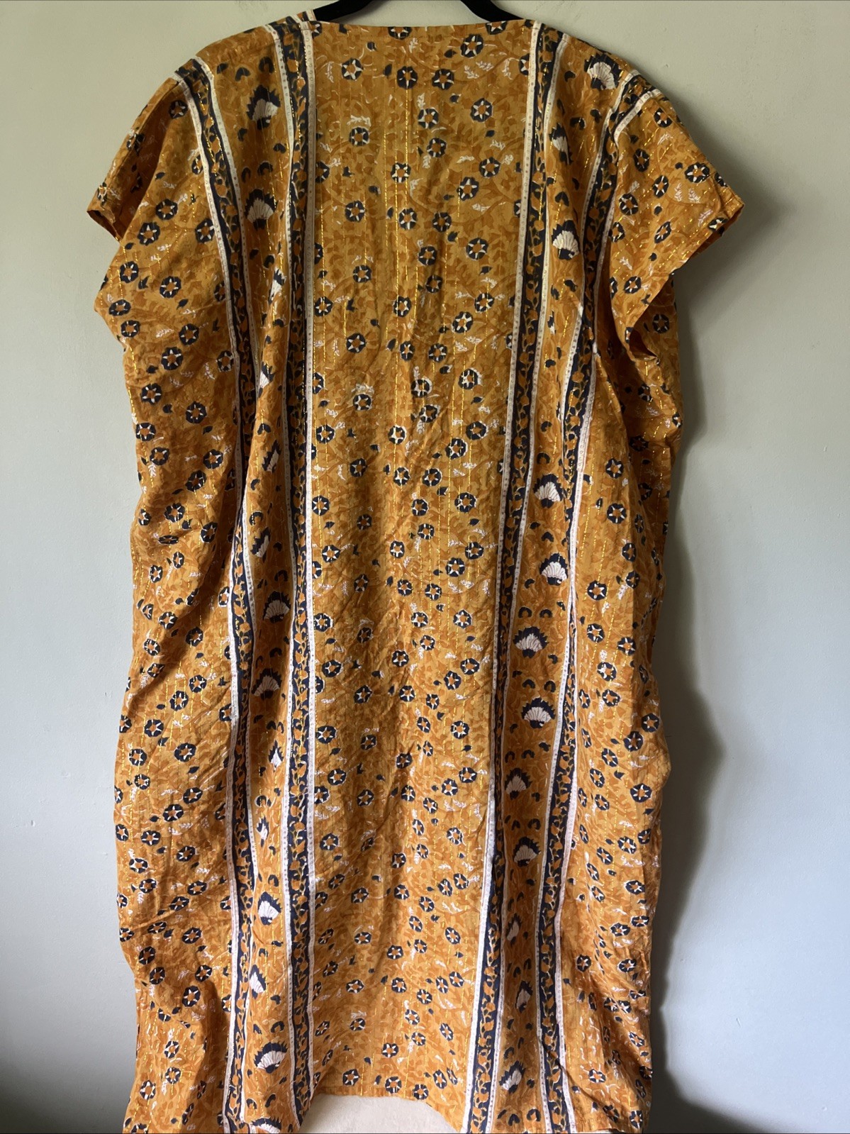 Emerson Fry India Collection Francina Caftan Midi Dress Saffron Lurex One Size