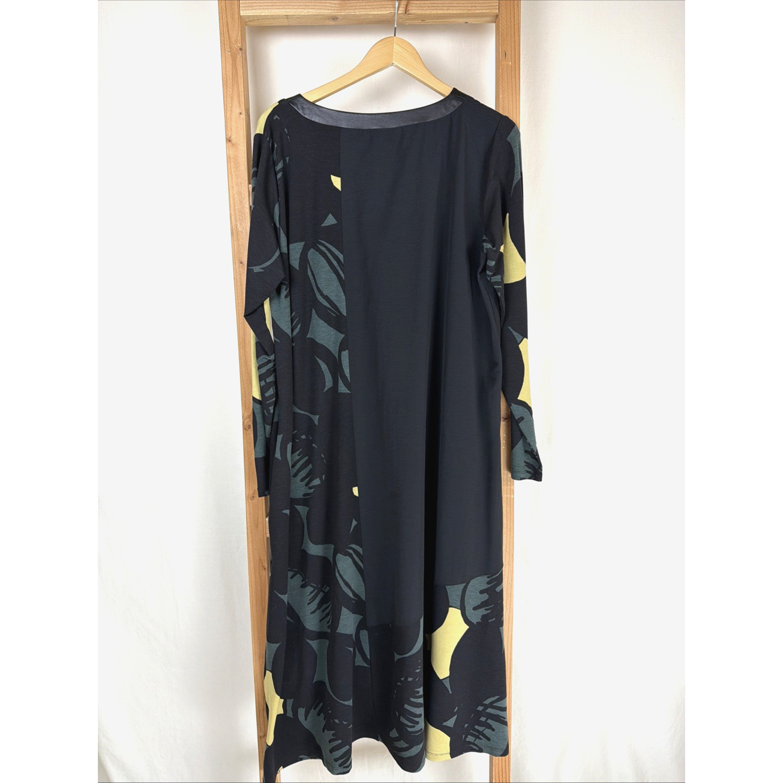 NWT Luukaa “Joy” Black Multi-Color Pattern Maxi Dress #0697 Size XXL