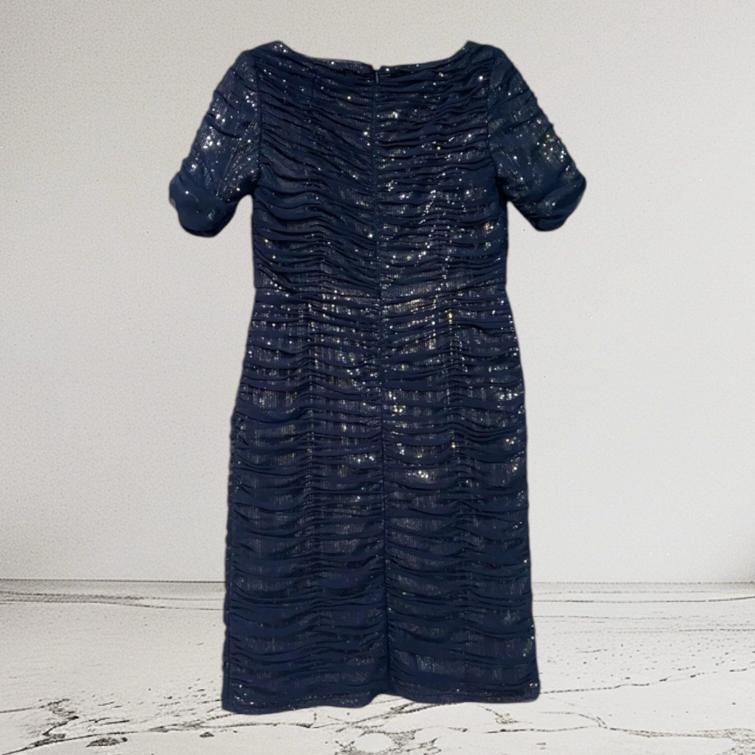 Cartise Womens Ruched Sequin Dress Size 6 Formal Event Holiday Party $250
