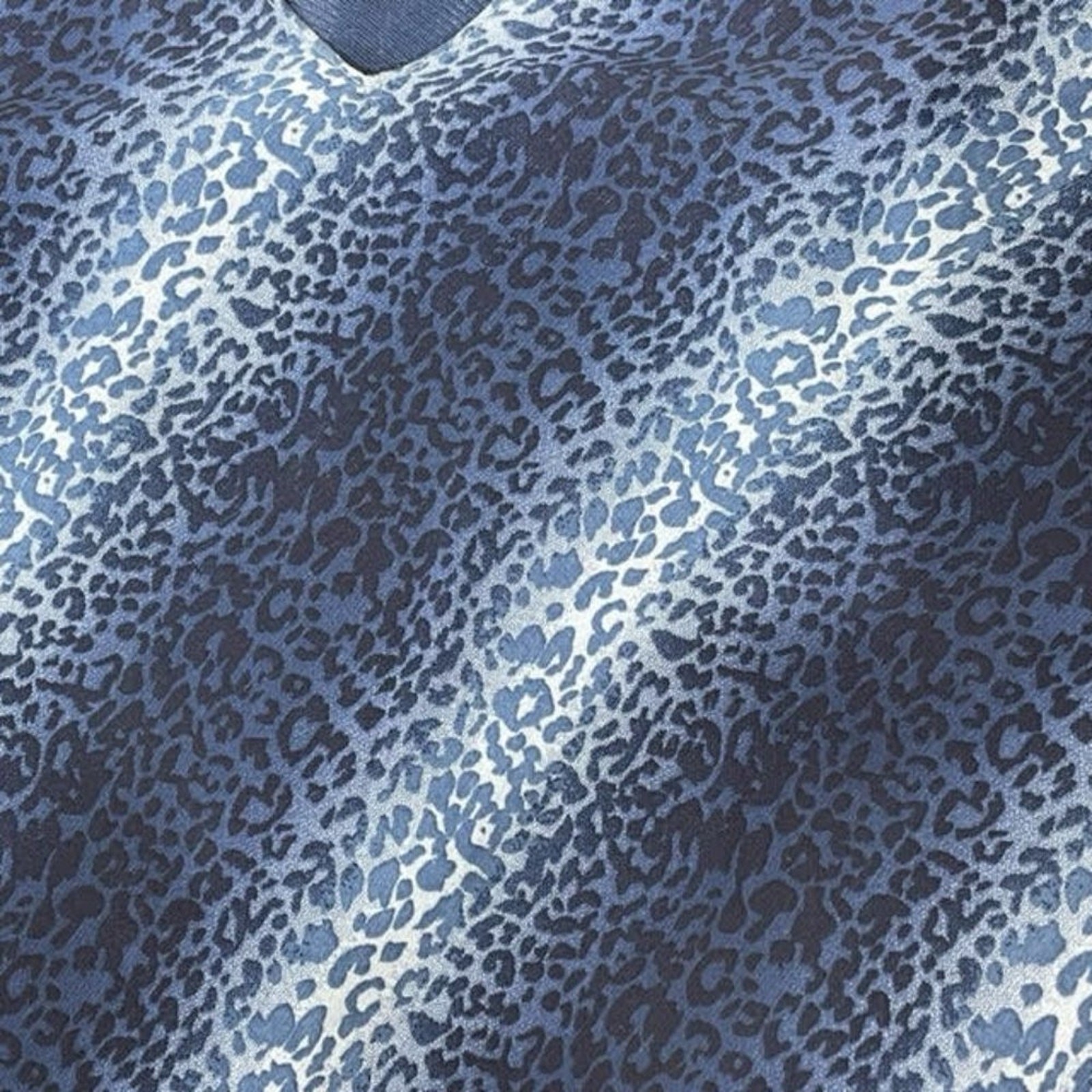 Wild Thyme Blue Ombre Leopard Sheath Dress with Shawl 16