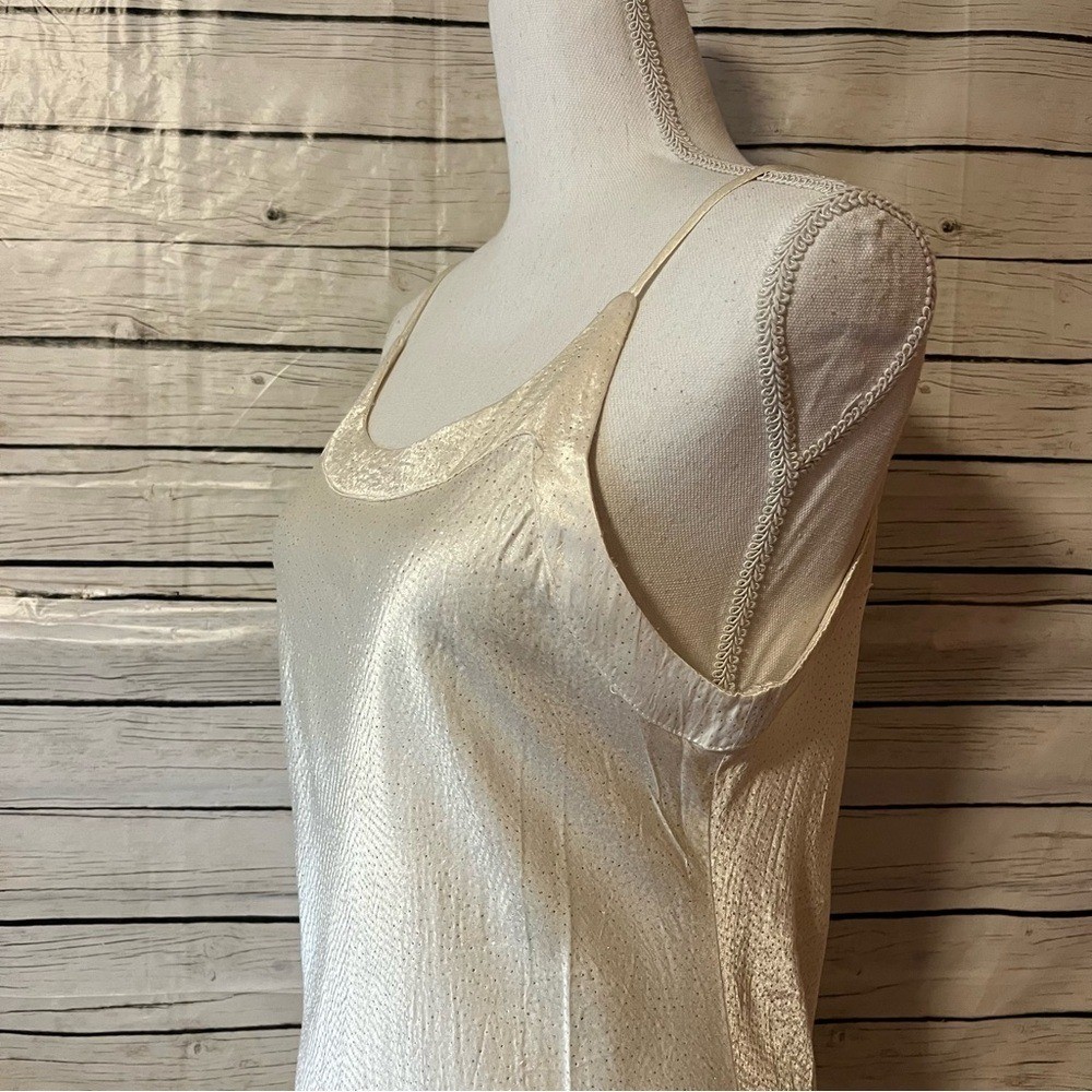 Gunne Sax Jessica McClintock White Sparkle Slip Dress