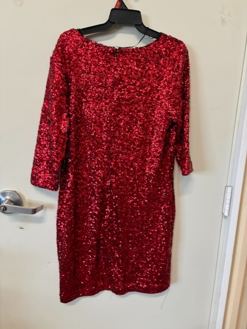 METAPHOR RED SEQUINS LINED PARTY COCKTAIL DRESS BUST 42″ IN SIZE XL