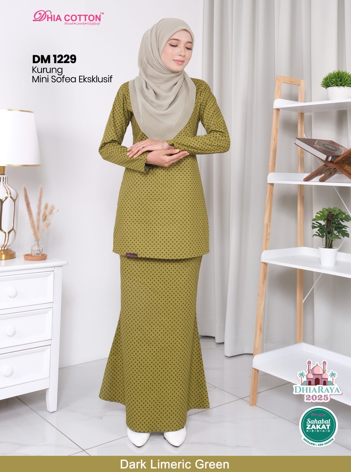 Baju Kurung MINI M Women Muslimah New Long sleeve Modest wear cotton inc. shippi
