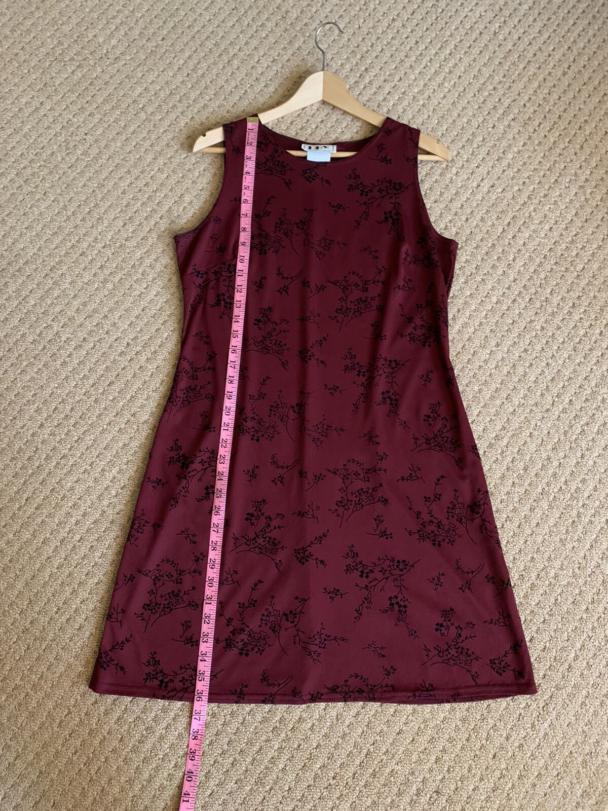 Velvet Motif Mini Dress S-M