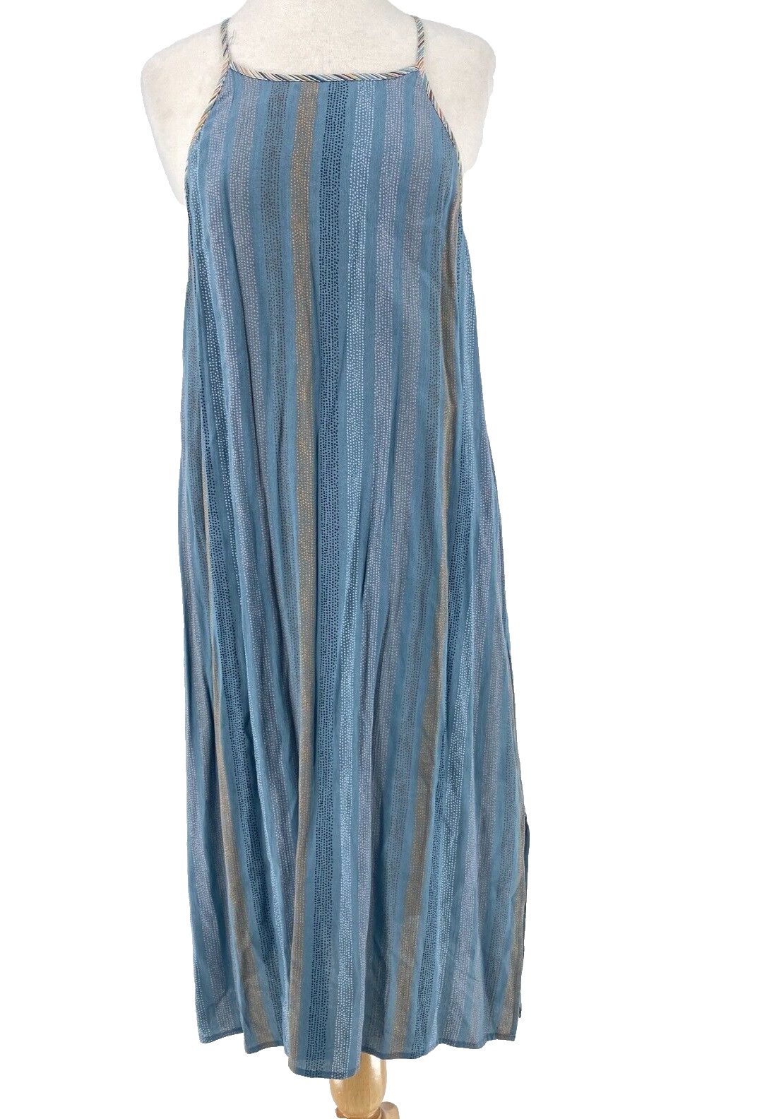 Mystree Womens Teal Mix Multi Strap Midi Dress Style 17906 Size Large NWT