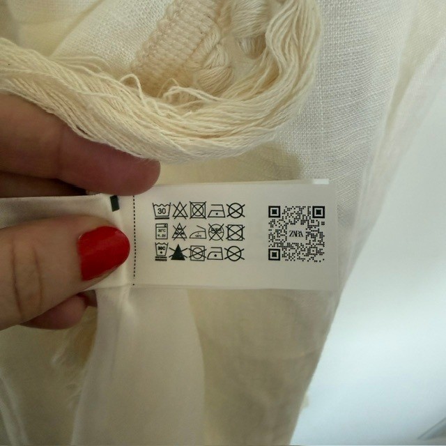 NWT Zara ZW Collection White 100% Linen Fringe Midi Dress Asymmetrical | Size XS