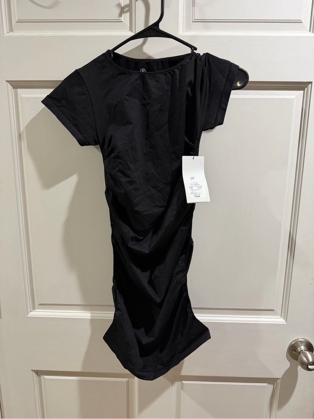 NWT Blanco Everyday Cap Sleeve Black Dress Size S/M
