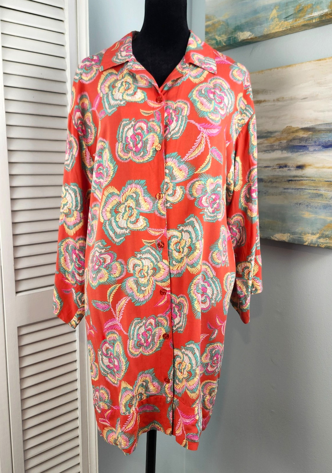 NWT Z Supply Camden Tango Floral Mini Dress S NWT Orange Button Shirt Dress $89