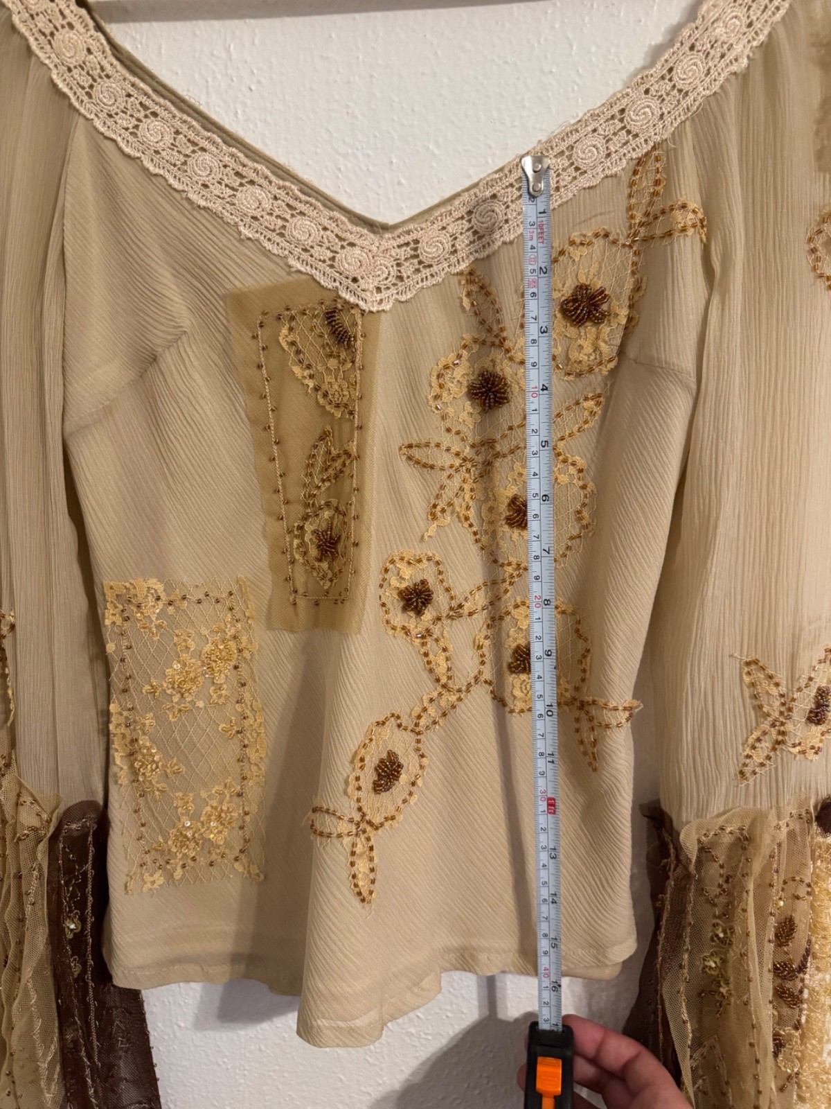 Sue Wong nocturne rare 100% silk 2 piece set beaded embroidery