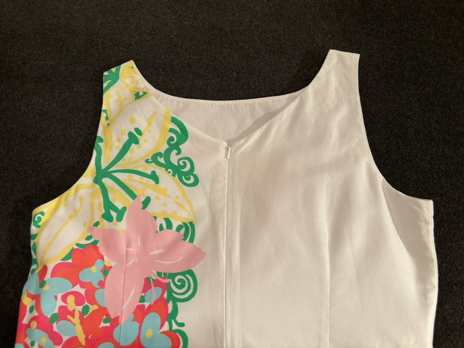 LILLY PULITZER Shift Dress Size 6 Margot Mariposa White Floral Print 100% cotton