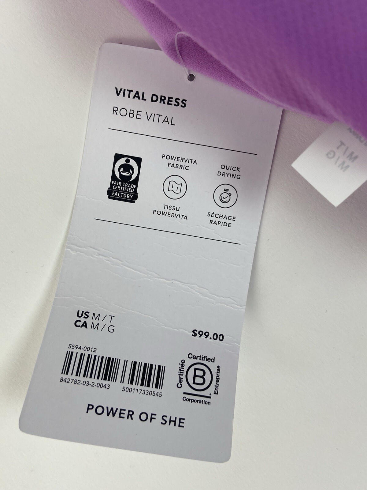 Athleta Size Medium Orchid Pink Vital Dress Activewear Athleisure Outdoors