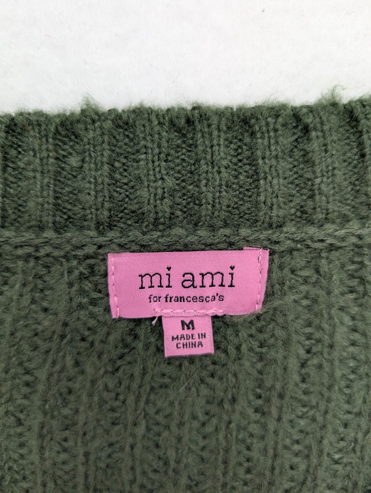 Mi Ami for Francesca’s Women’s Sweater Dress Size M Green