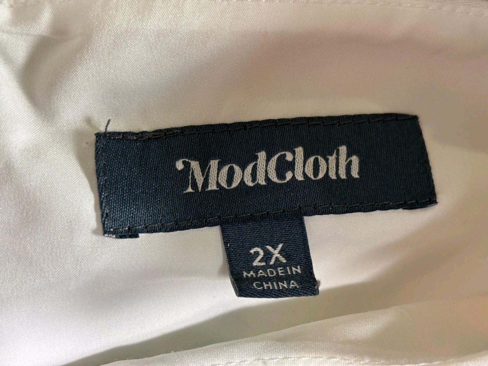 ModCloth Elegant Reflections Floral Sheath Dress Womens Size 2X White Cap Sleeve
