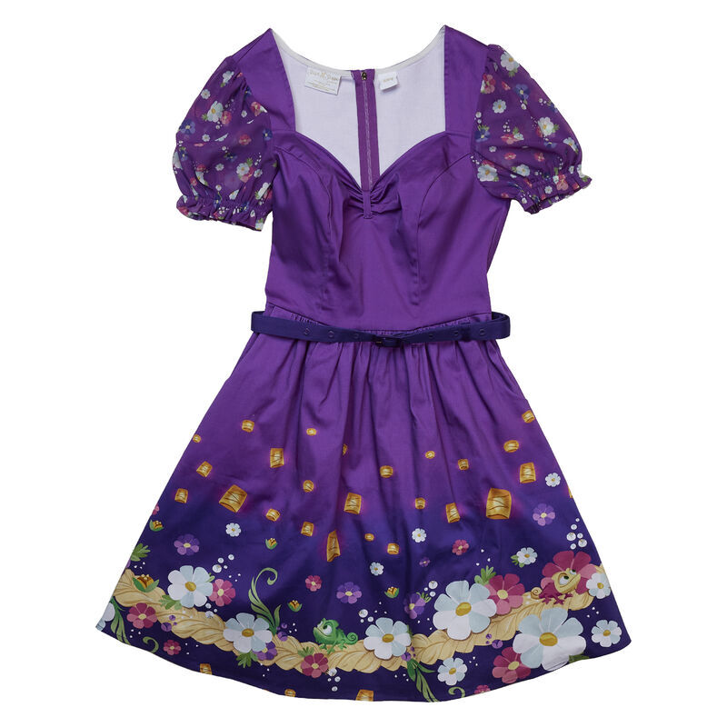Loungefly SS Disney Rapunzel Floral Lantern Allison Dress L- Large