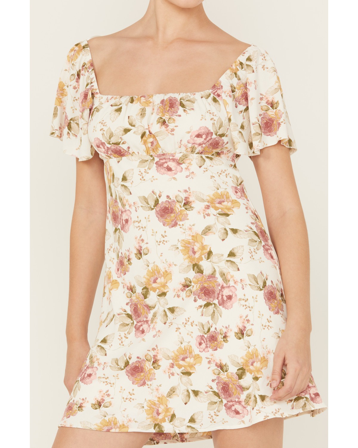 Originality Women's Boot Barn Emma Floral Print Mini Dress – E0982Y616JI