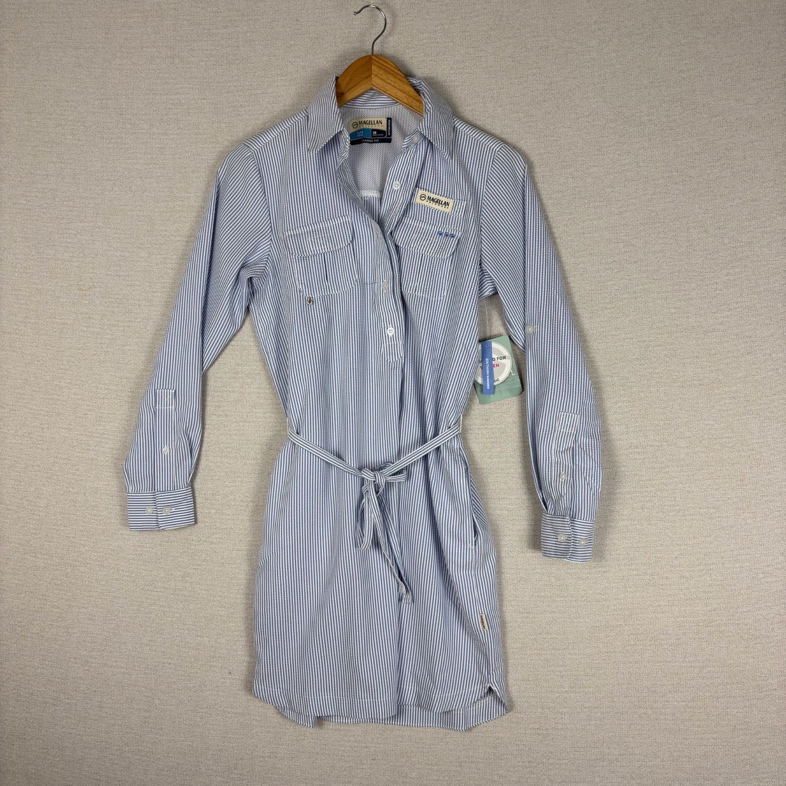 Magellan Shirt Dress Womens XS UPF 30 Fishing Stain Resistant Southern Summer