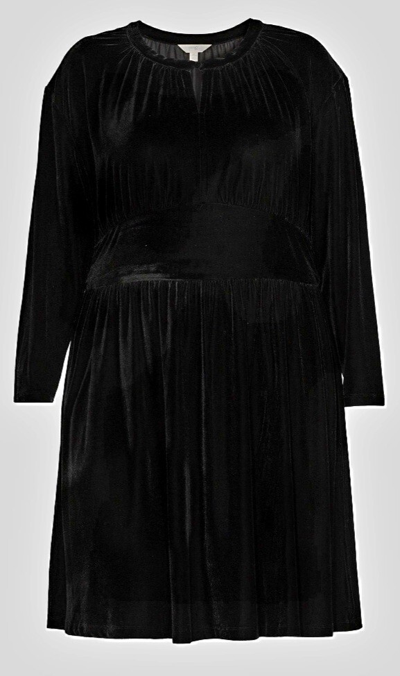 New Terra & Sky Women’s Keyhole Velvet Dress Size 2X(20-22W)