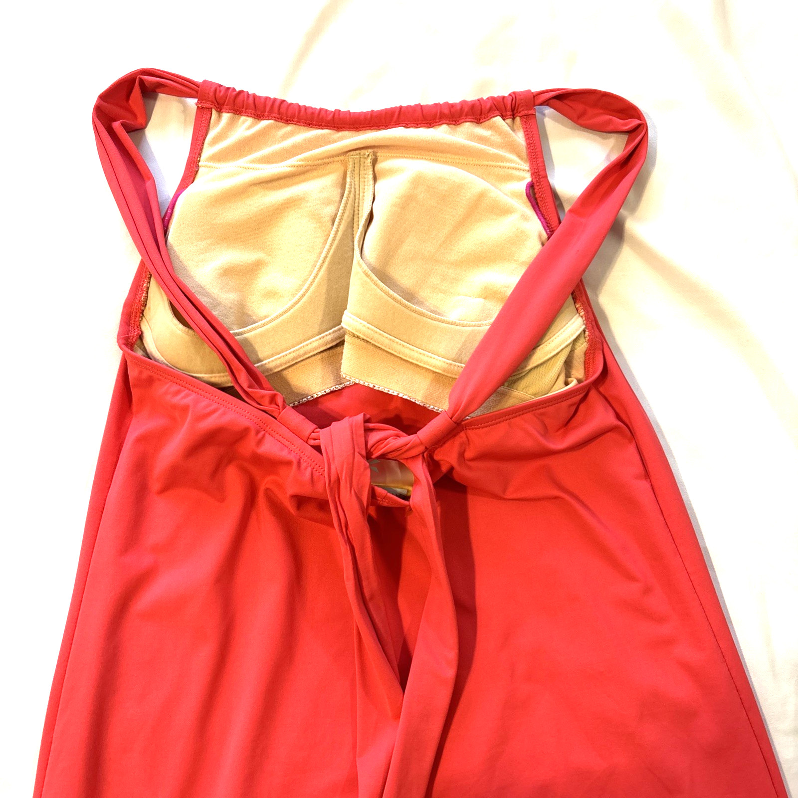 Athleta Kokomo Swim Dress Halter Tie Back Padded Built in Bra Swim Women’s Small