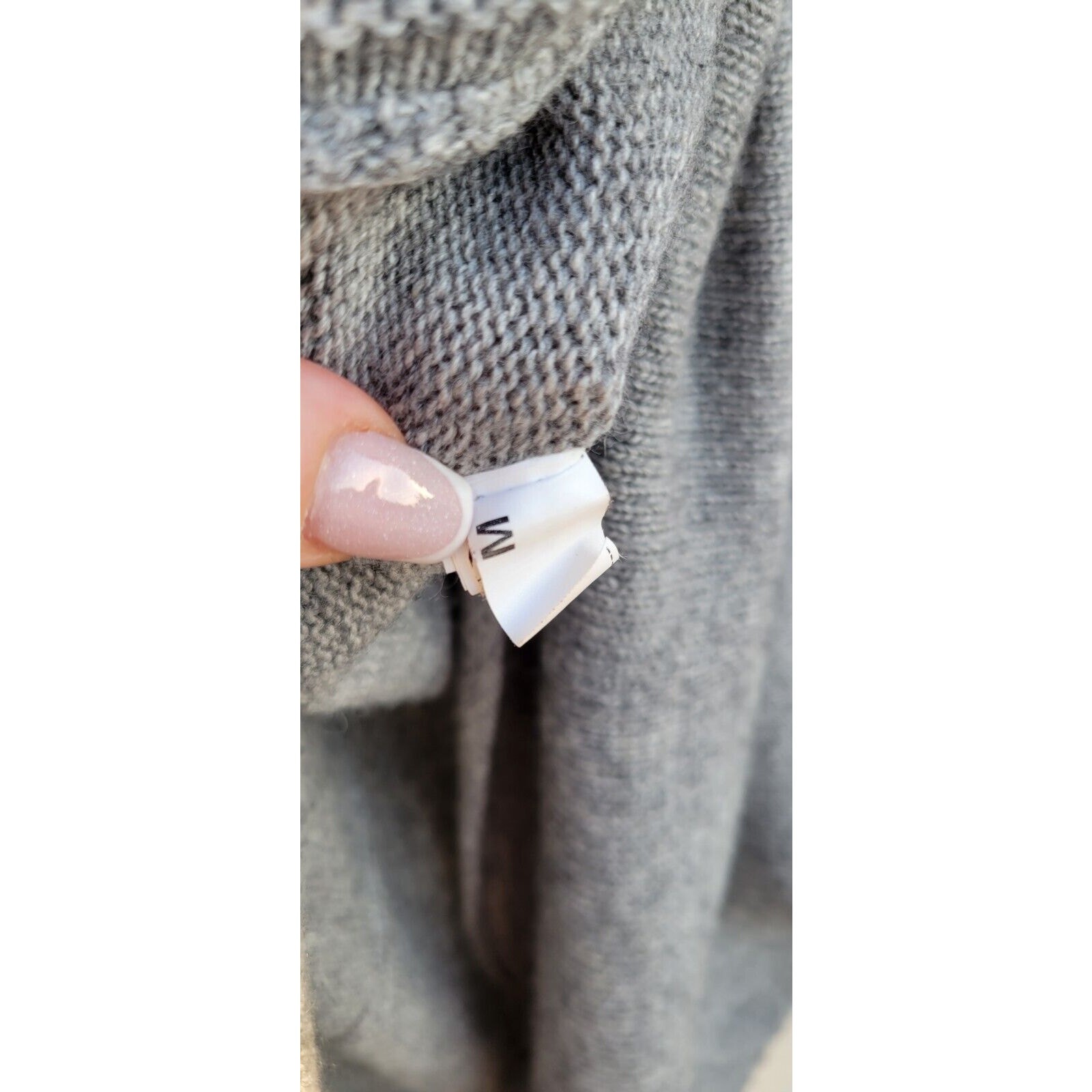 Zara Sweater Dress Womens Medium Gray Wool Cashmere Turtleneck Minimal Soft Girl
