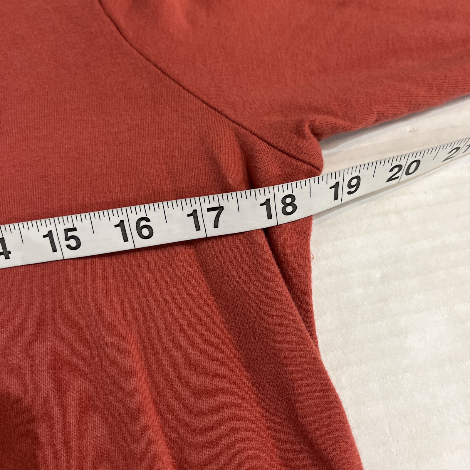 Pure Jill Dress Rust Maxi Modal Pima Cotton Blend Tie Waist Size MP Minimalist