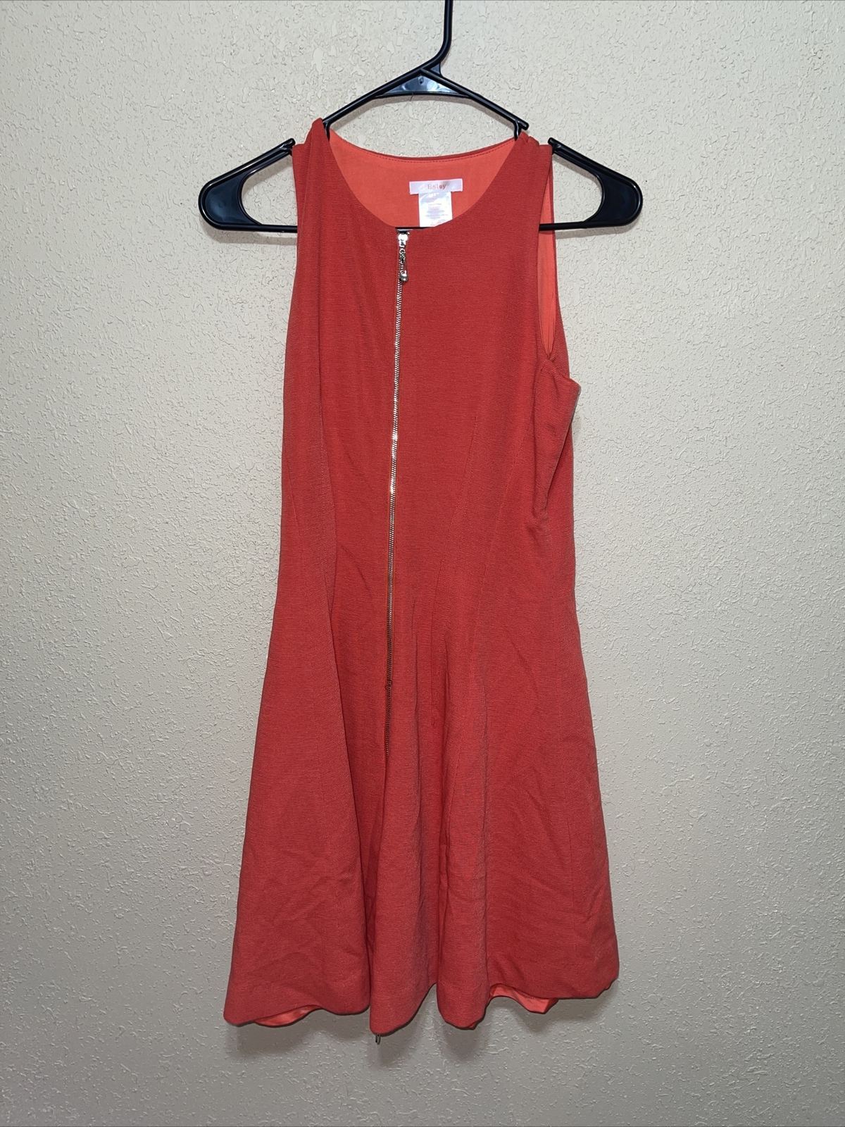 Easley Dress Ladies ORANGE BACK ZIP SZ S NEW
